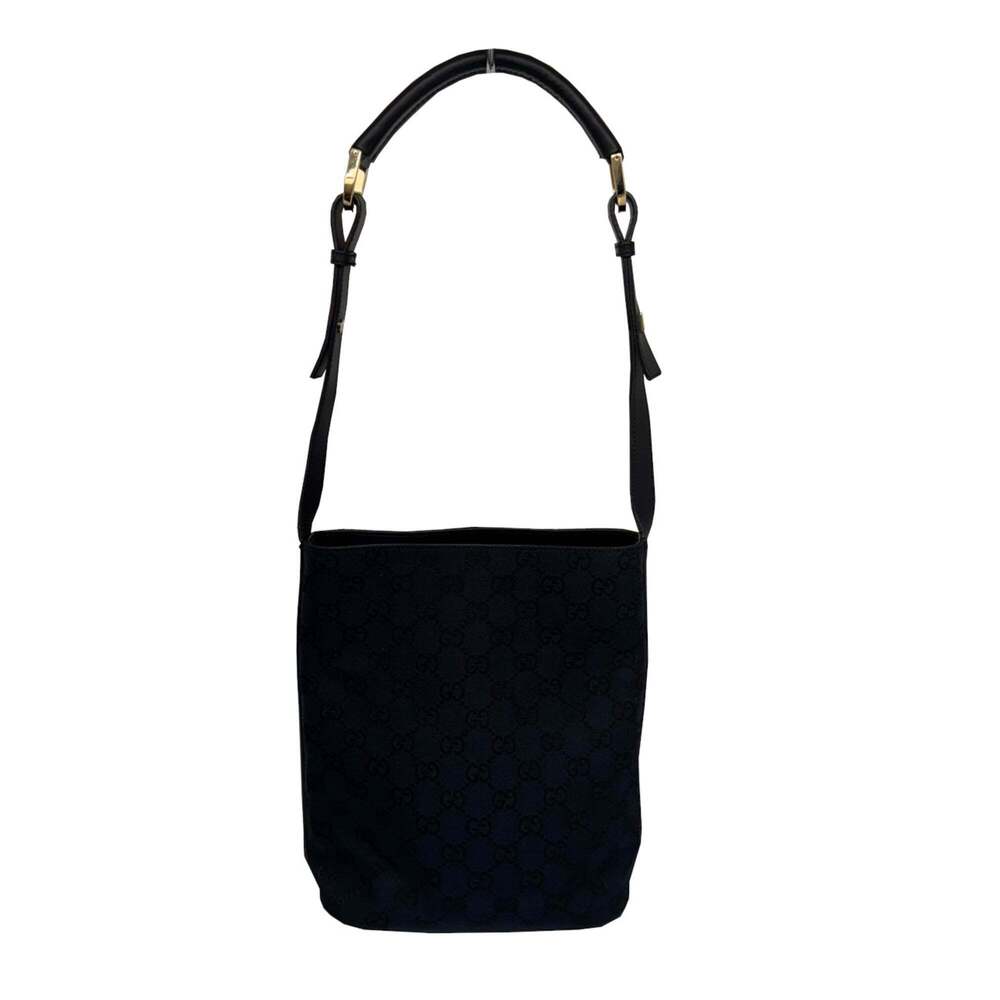 GUCCI Authentic Black Leather Shoulder Bag - Picture 2 of 13